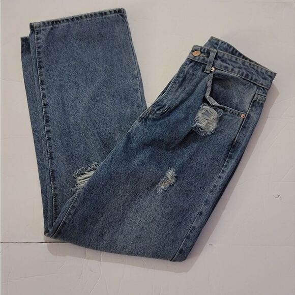 🆕️👖SHEIN Distressed Jeans, Size M - Picture 3 of 8